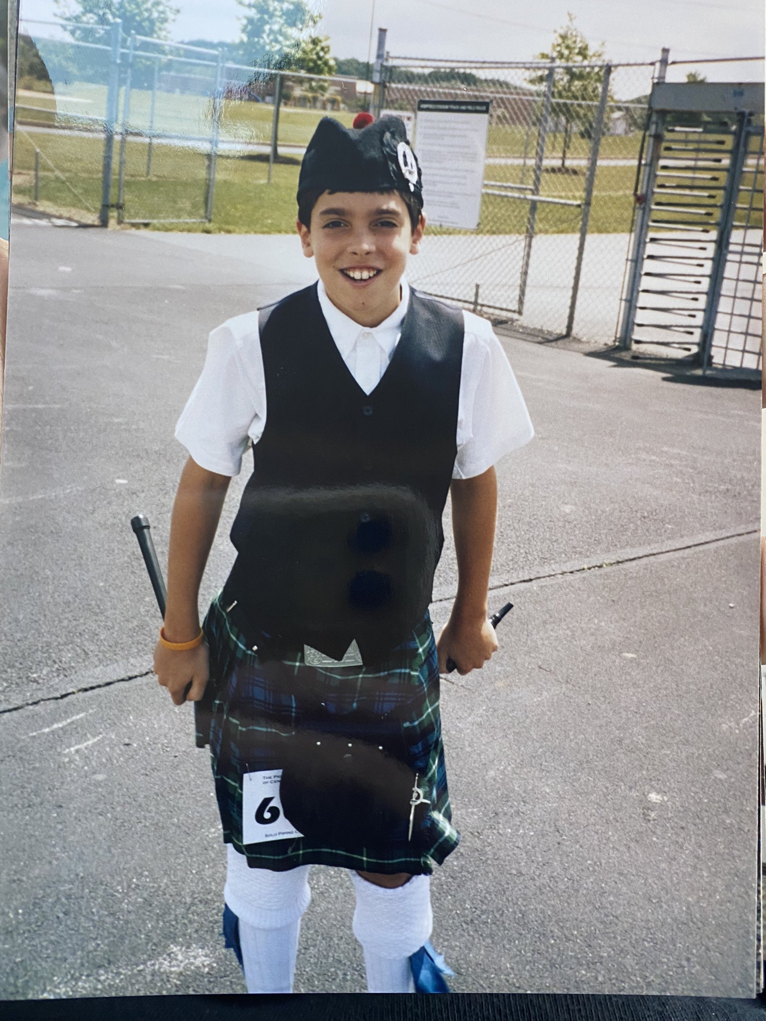 Young Eli at a solo piping competition