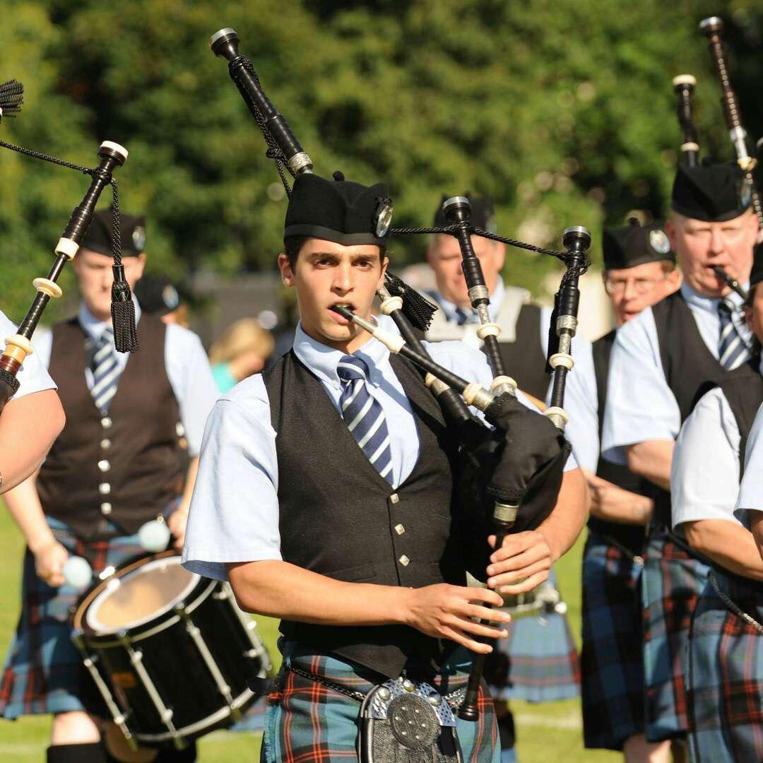 Marching with the Catamount Pipe Band at the World Pipe Band Championships, Glasgow, 2013